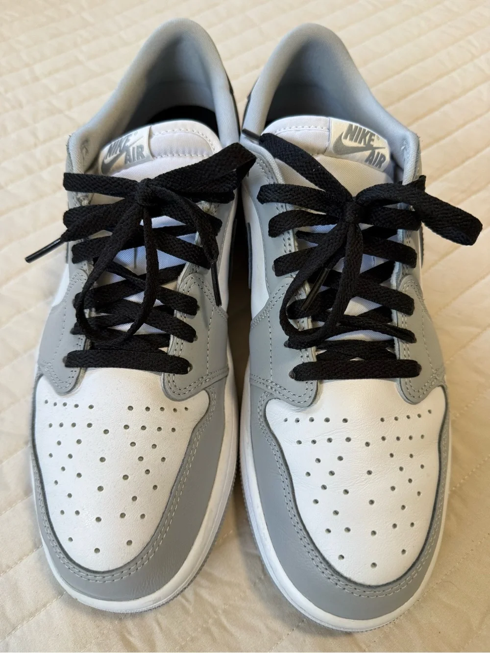 NWOT Nike Jordan 1’s in White, Gray & Black